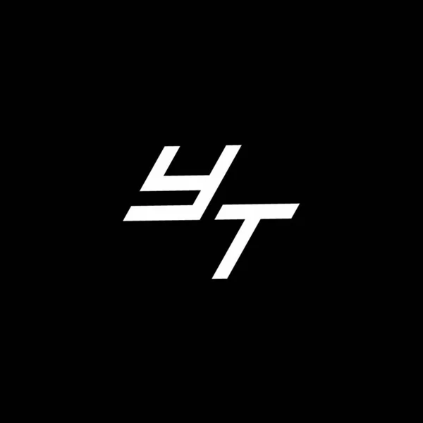 Монограмма Логотипа Современным Дизайном Стиле Вниз Изолированным Черном Фоне — стоковый вектор