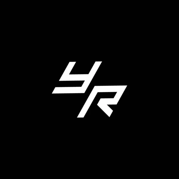 Logo Monogram Met Stijl Modern Design Template Geïsoleerd Zwarte Achtergrond — Stockvector