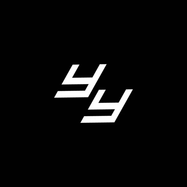 Монограмма Логотипа Современным Стилем Оформления Изолированным Черном Фоне — стоковый вектор