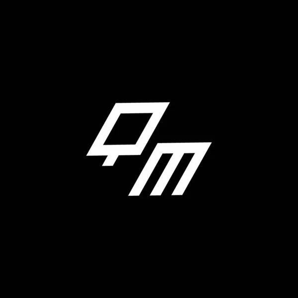 Monogramme Logo Avec Modèle Conception Moderne Style Haut Vers Bas — Image vectorielle