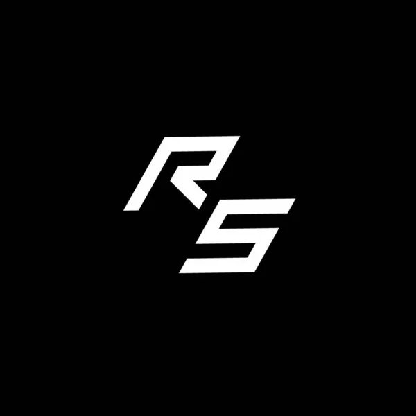 Siyah Arkaplanda Izole Edilmiş Logo Monogramı Aşağı Stil Modern Tasarım — Stok Vektör