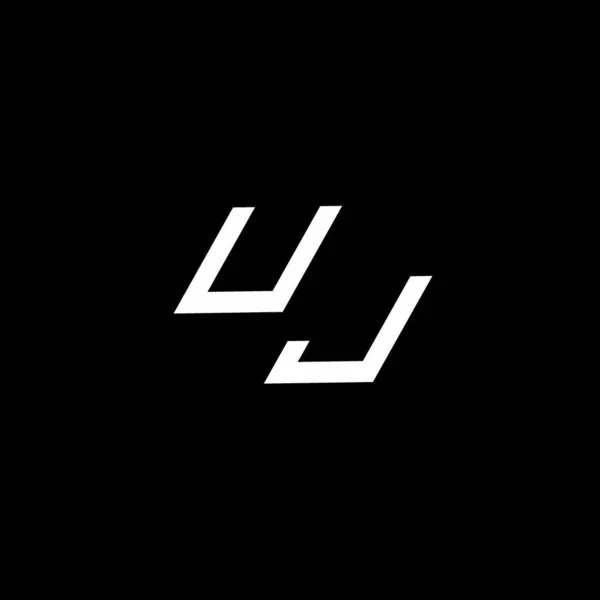 Монограма Логотипу Сучасним Шаблоном Дизайну Донизу Ізольовано Чорному Тлі — стоковий вектор