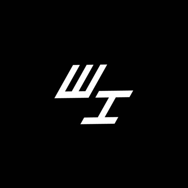 Logo Monogram Style Modern Design Template Isolated Black Background — Stock Vector