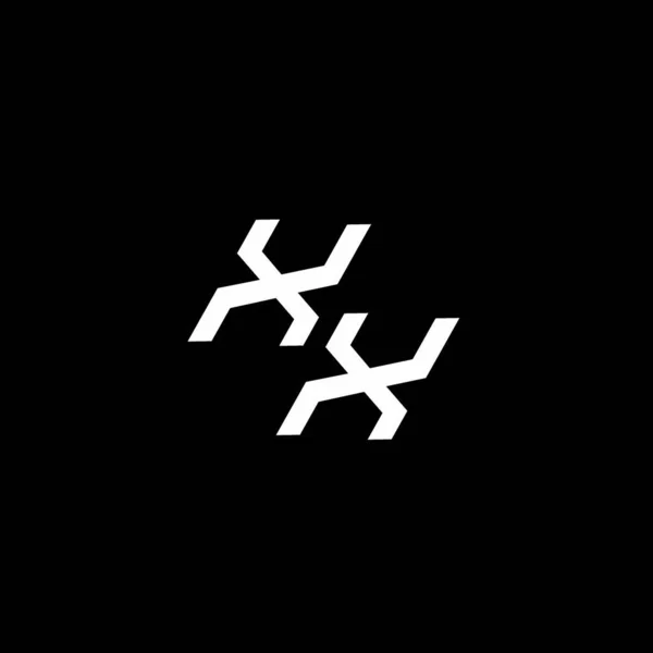 Logo Monogram Dolů Styl Moderní Design Šablony Izolované Černém Pozadí — Stockový vektor