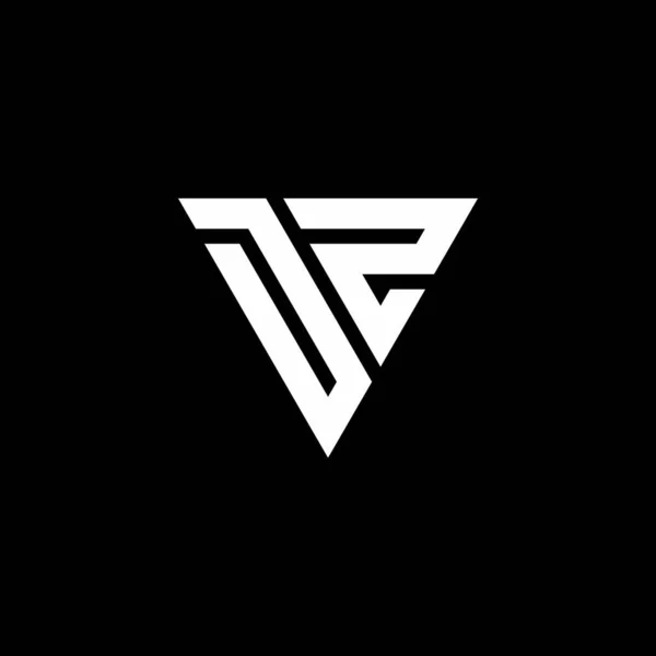 Logo Carta Monograma Com Modelo Design Forma Triangular Isolado Fundo — Vetor de Stock