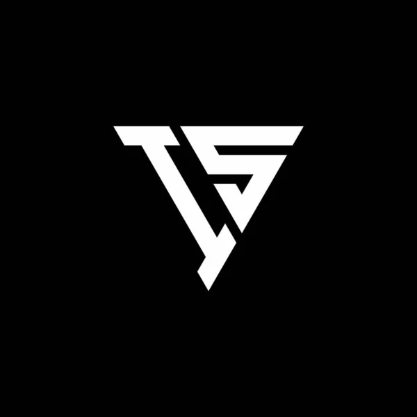 Logo Lettre Monogramme Avec Triangle Modèle Conception Forme Isolé Sur — Image vectorielle
