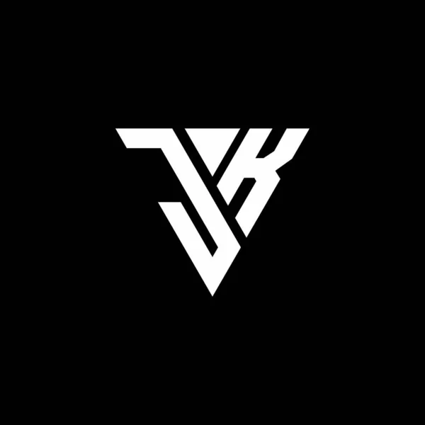 Logo Lettera Monogramma Con Modello Design Forma Triangolo Isolato Sfondo — Vettoriale Stock