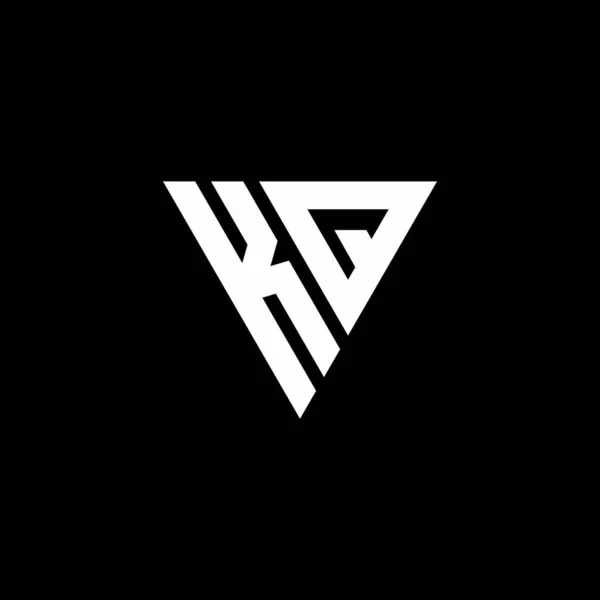 Logotyp Bokstav Monogram Med Triangel Form Design Mall Isolerad Svart — Stock vektor