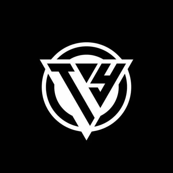 LV Logo With Negative Space Triangle Shape And Circle Rounded