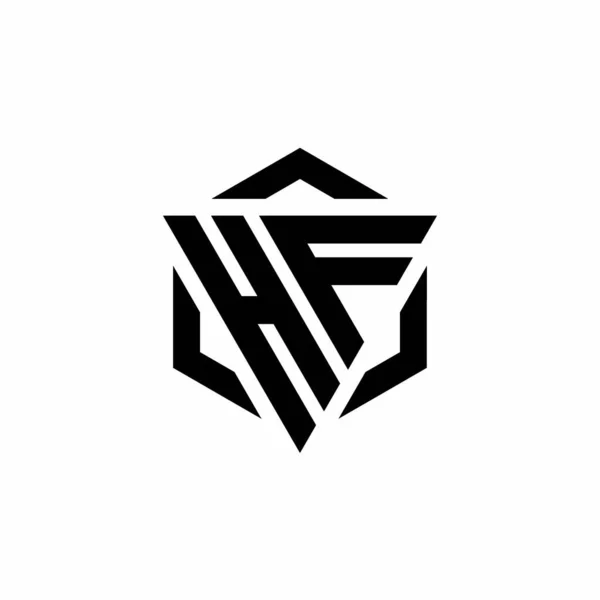Beyaz Arkaplanda Izole Edilmiş Logo Üçgeni Altıgen Modern Tasarım Şablonu — Stok Vektör