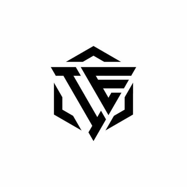Логограмма Треугольником Шестиугольником Современный Дизайн Шаблон Изолирован Белом Фоне — стоковый вектор
