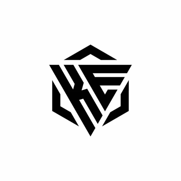 Logo Monogramme Avec Triangle Hexagone Design Moderne Modèle Isolé Sur — Image vectorielle