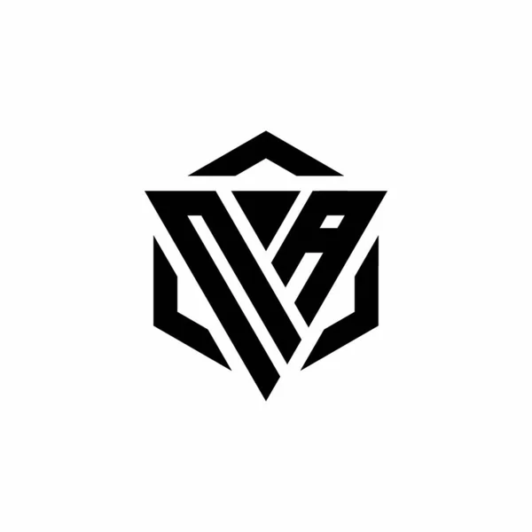 Nago Logo Monogram Triangle Hexagon Modern Design Template Isolated White — 스톡 벡터