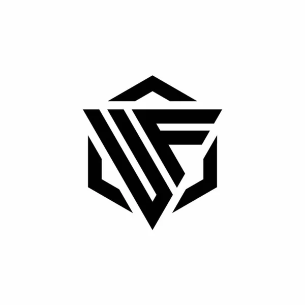 Logo Monogramm Mit Dreieck Und Sechseck Modernes Design Vorlage Isoliert — Stockvektor