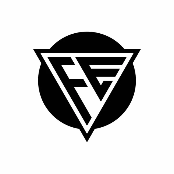 Логотип Негативним Простором Трикутник Шаблон Дизайну Форми Кола Ізольовані Білому — стоковий вектор