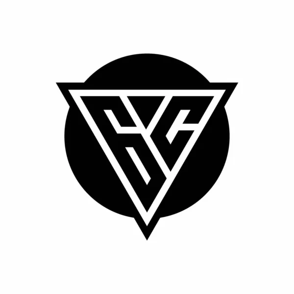 Logo Mit Negativem Leerzeichen Und Kreisförmiger Designvorlage Isoliert Auf Weißem — Stockvektor