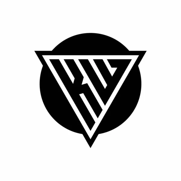 Eksi Boşluk Üçgenli Logosu Beyaz Arkaplanda Izole Edilmiş Daire Şeklindeki — Stok Vektör