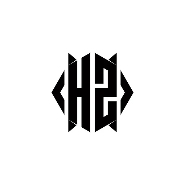 Logo Monogram Designem Štítu Šablony Vektor Ikona Moderní — Stockový vektor