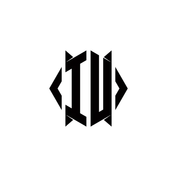 Logo Monogramme Avec Des Conceptions Forme Bouclier Icône Vectorielle Moderne — Image vectorielle