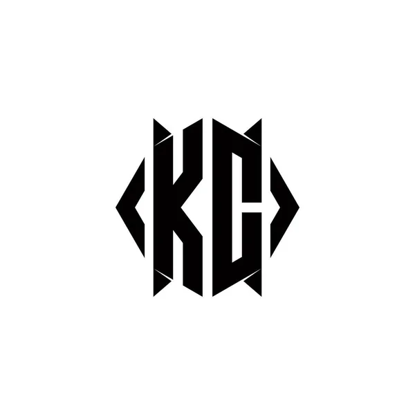 Монограмма Логотипа Дизайном Шаблонов Щитов — стоковый вектор