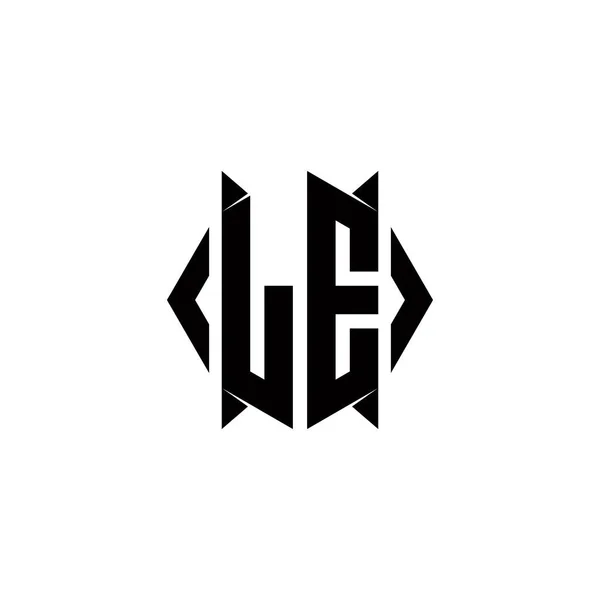 Монограмма Logo Дизайном Шаблонов Щитов — стоковый вектор