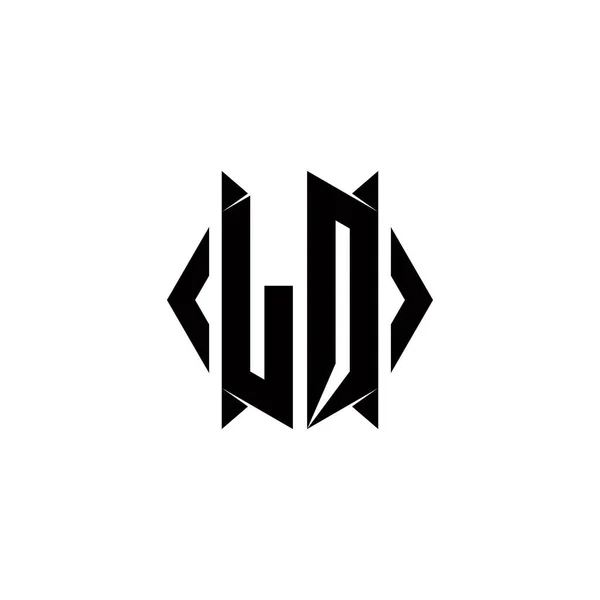 Logo Monogramme Avec Des Conceptions Forme Bouclier Icône Vectorielle Moderne — Image vectorielle