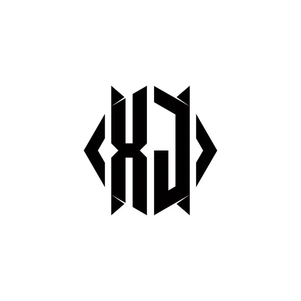 Kalkan Şekilli Logo Monogramı Şablon Vektör Simgesini Modern Tasarlar — Stok Vektör