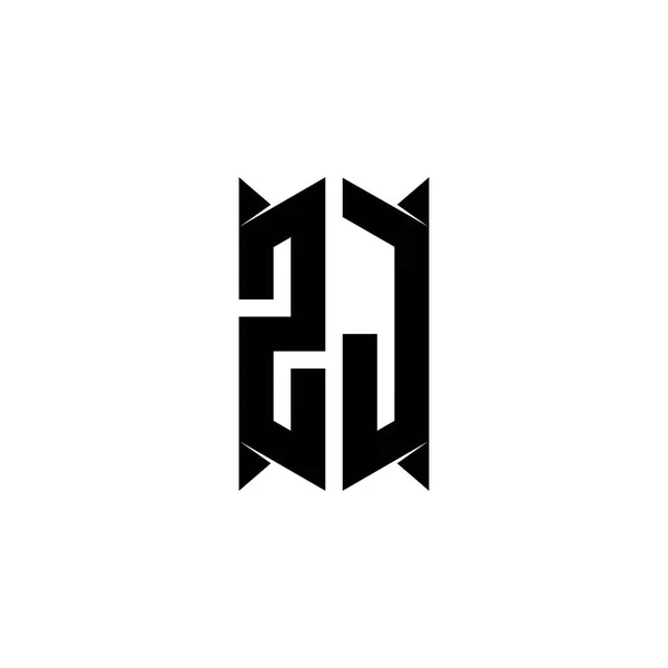 Λογότυπο Ασπίδα Σχήμα Σχέδια Πρότυπο Διάνυσμα Εικονίδιο Σύγχρονο — Διανυσματικό Αρχείο