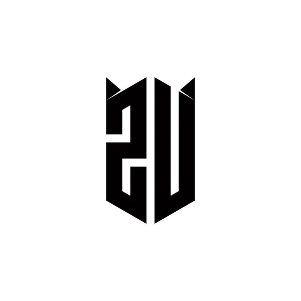 Logo Monogram Designem Štítu Šablona Vektor Ikona Moderní — Stockový vektor