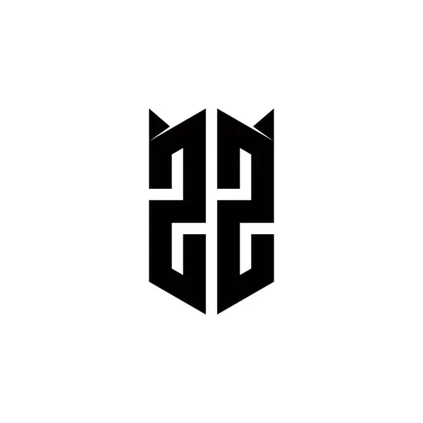Λογότυπο Μονόγραμμα Ασπίδα Σχήμα Σχέδια Πρότυπο Διάνυσμα Εικονίδιο Σύγχρονο — Διανυσματικό Αρχείο