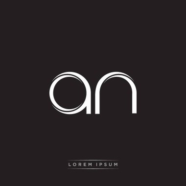 İlk Harf Böl Küçük Harf Logosu Modern Monogram Şablonu Siyah Beyaz renklerde 10 vektörü ile izole edildi