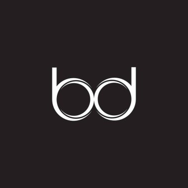 İlk Harf Böl Küçük Harf Logosu Modern Monogram Şablonu Siyah Beyaz renklerde 10 vektörü ile izole edildi