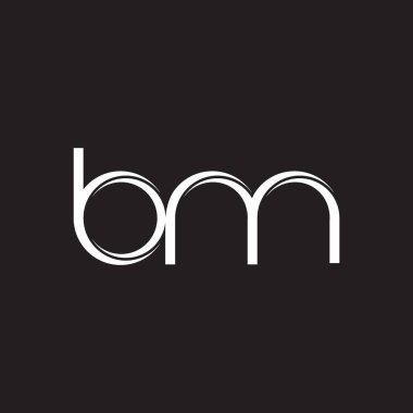 İlk Harf Böl Küçük Harf Logosu Modern Monogram Şablonu Siyah Beyaz renklerde 10 vektörü ile izole edildi