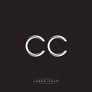 İlk Harf Böl Küçük Harf Logosu Modern Monogram Şablonu Siyah Beyaz renklerde 10 vektörü ile izole edildi