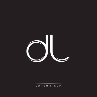 İlk Harf Böl Küçük Harf Logosu Modern Monogram Şablonu Siyah Beyaz renklerde 10 vektörü ile izole edildi