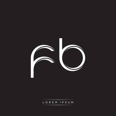 İlk Harf Böl Küçük Harf Logosu Modern Monogram Şablonu Siyah Beyaz renklerde 10 vektörü ile izole edildi