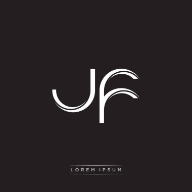 İlk Harf Böl Küçük Harf Logosu Modern Monogram Şablonu Siyah Beyaz renklerde 10 vektörü ile izole edildi