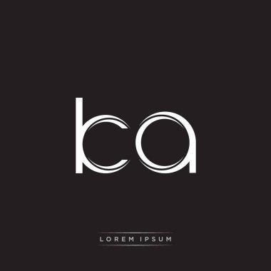 İlk Harf Böl Küçük Harf Logosu Modern Monogram Şablonu Siyah Beyaz renklerde 10 vektörü ile izole edildi