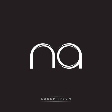 İlk Harf Böl Küçük Harf Logosu Modern Monogram Şablonu Siyah Beyaz renklerde 10 vektörü ile izole edildi