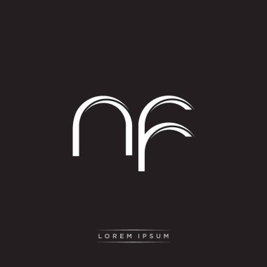 İlk Harf Böl Küçük Harf Logosu Modern Monogram Şablonu Siyah Beyaz renklerde 10 vektörü ile izole edildi