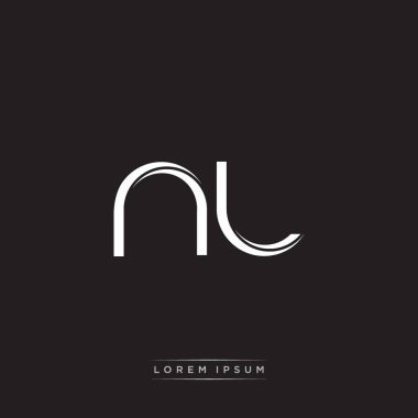 İlk Harf Böl Küçük Harf Logosu Modern Monogram Şablonu Siyah Beyaz renklerde 10 vektörü ile izole edildi