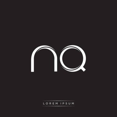 İlk Harf Böl Küçük Harf Logosu Modern Monogram Şablonu Siyah Beyaz renklerde 10 vektörü ile izole edildi