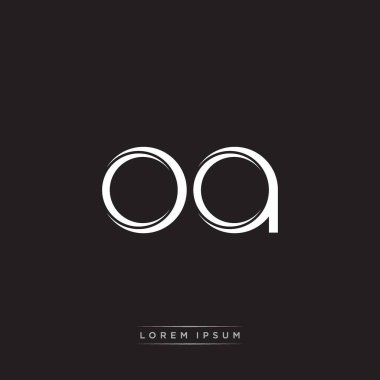 İlk Harf Böl Küçük Harf Logosu Modern Monogram Şablonu Siyah Beyaz renklerde 10 vektörü ile izole edildi