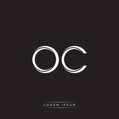 İlk Harf Böl Küçük Harf Logosu Modern Monogram Şablonu Siyah Beyaz renklerde 10 vektörü ile izole edildi