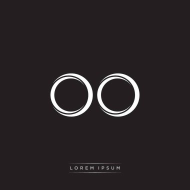 İlk Harf Böl Küçük Harf Logosu Modern Monogram Şablonu Siyah Beyaz renklerde 10 vektörü ile izole edildi