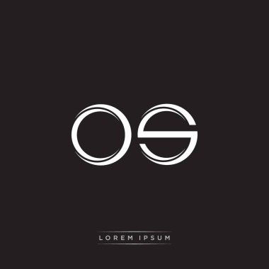 İlk Harf Böl Küçük Harf Logosu Modern Monogram Şablonu Siyah Beyaz renklerde 10 vektörü ile izole edildi