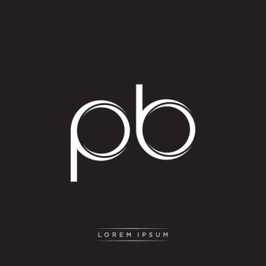 İlk Harf Böl Küçük Harf Logosu Modern Monogram Şablonu Siyah Beyaz renklerde 10 vektörü ile izole edildi