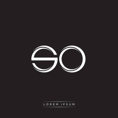 İlk Harf Böl Küçük Harf Logosu Modern Monogram Şablonu Siyah Beyaz renklerde 10 vektörü ile izole edildi