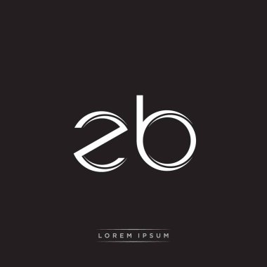 İlk Harf Böl Küçük Harf Logosu Modern Monogram Şablonu Siyah Beyaz renklerde 10 vektörü ile izole edildi