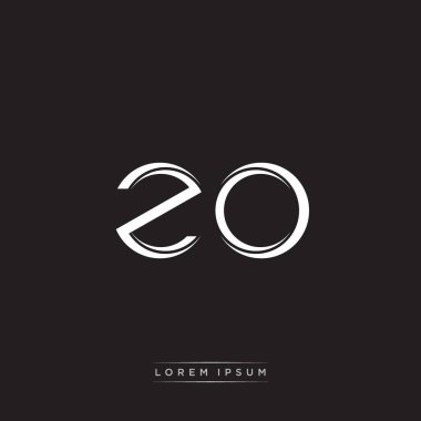 İlk Harf Böl Küçük Harf Logosu Modern Monogram Şablonu Siyah Beyaz renklerde 10 vektörü ile izole edildi